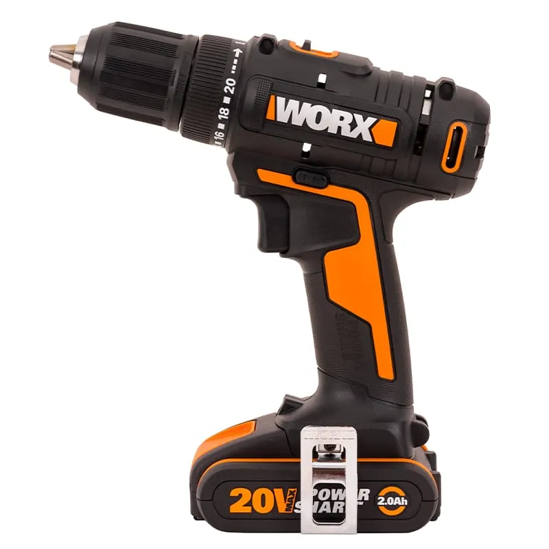 Дрель-шуруповерт WORX WX108 20V 45Нм аккумуляторная — детальное фото