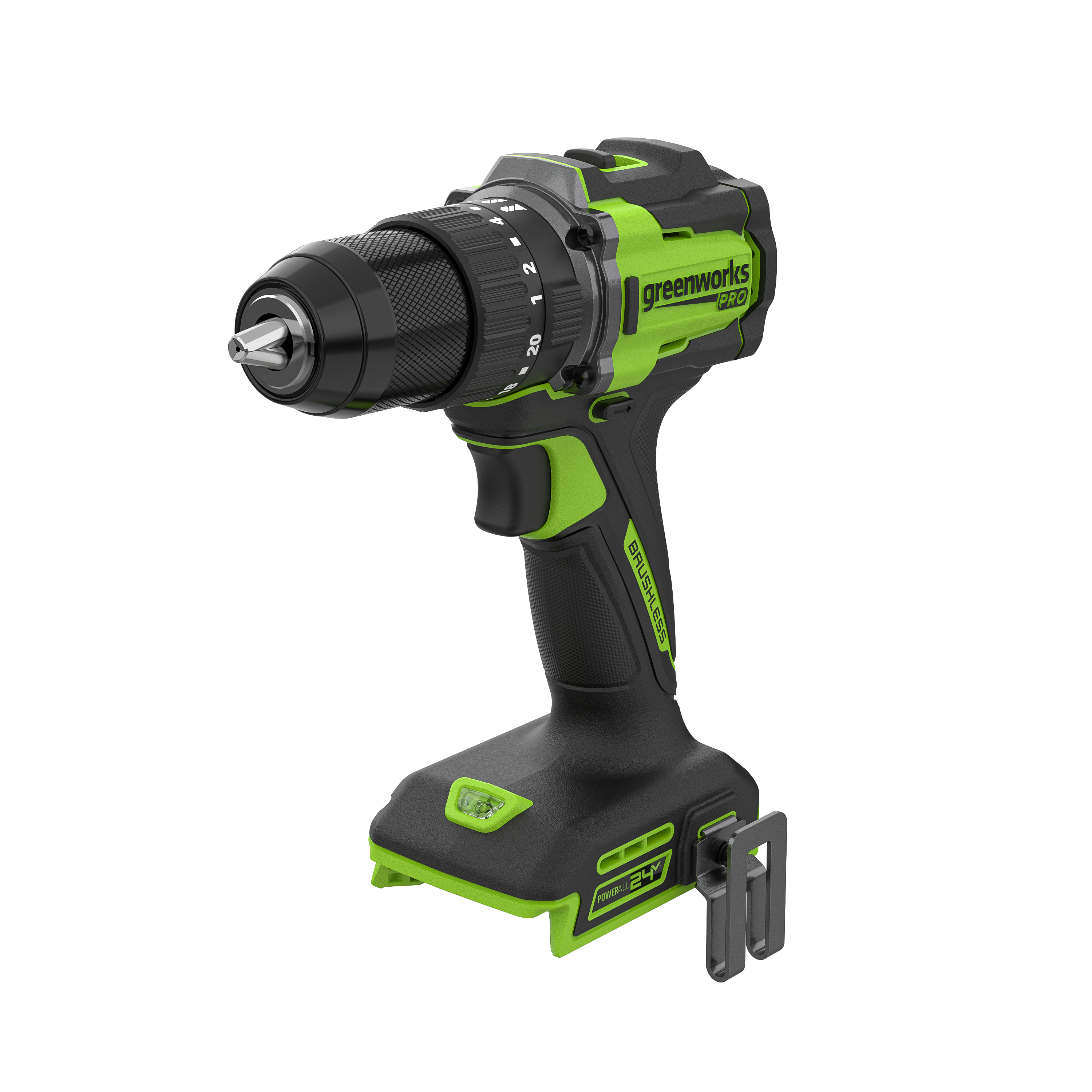 Дрель-шуруповерт ударная Greenworks HD560 24V HD56000 (30/60 Нм) бесщеточная аккумуляторная, без АКБ и ЗУ