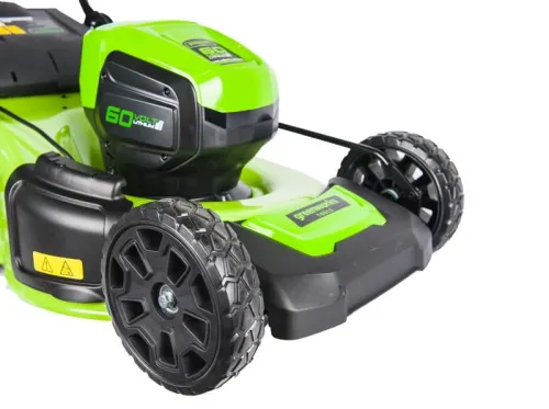 Газонокосилка самоходная Greenworks GD60LM46SP 60V 2502907 (46 см) бесщеточная аккумуляторная — детальное фото