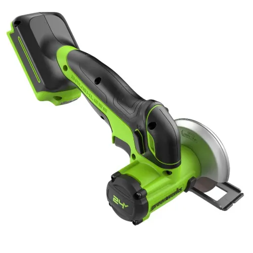 Угловая шлифмашина (болгарка) Greenworks GD24UCS 24V 3402007 (76 мм) бесщеточная аккумуляторная — детальное фото