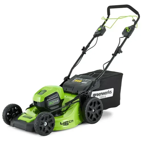 Газонокосилка самоходная аккумуляторная 46 см Greenworks 60V GD60LM46SP 2502907, бесщёточная, без АКБ и ЗУ