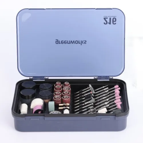 Набор оснастки 3503507 для граверов Greenworks GPT-8VRT и G24RT 24V (216 предметов в кейсе) — детальное фото