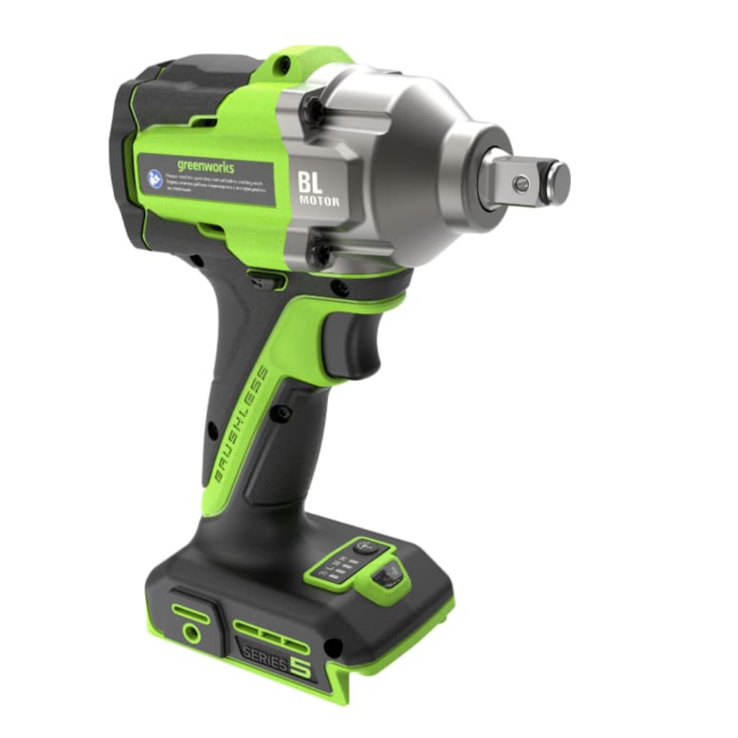 Гайковёрт ударный аккумуляторный Greenworks 24V 500Нм IW5500 3805007, бесщёточный — детальное фото