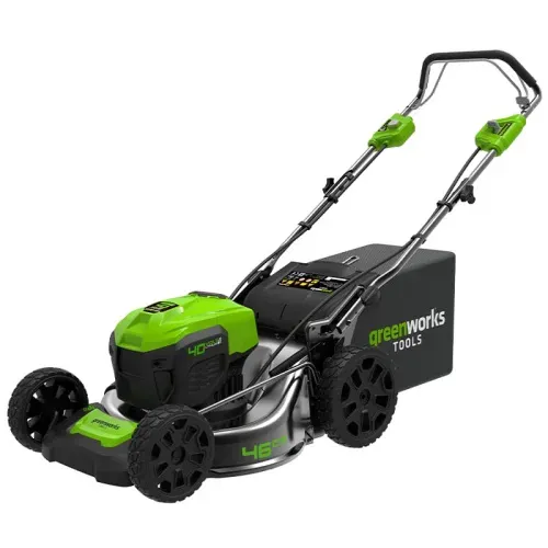 Газонокосилка аккумуляторная самоходная Greenworks 46 см 40V GD40LM46SPK5, бесщёточная, с АКБ на 5 А*ч и ЗУ