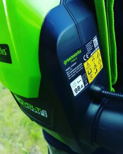 Воздуходувка ранцевая Greenworks GD60BPB 60V 2402307 (225 км/ч) бесщеточная аккумуляторная — детальное фото