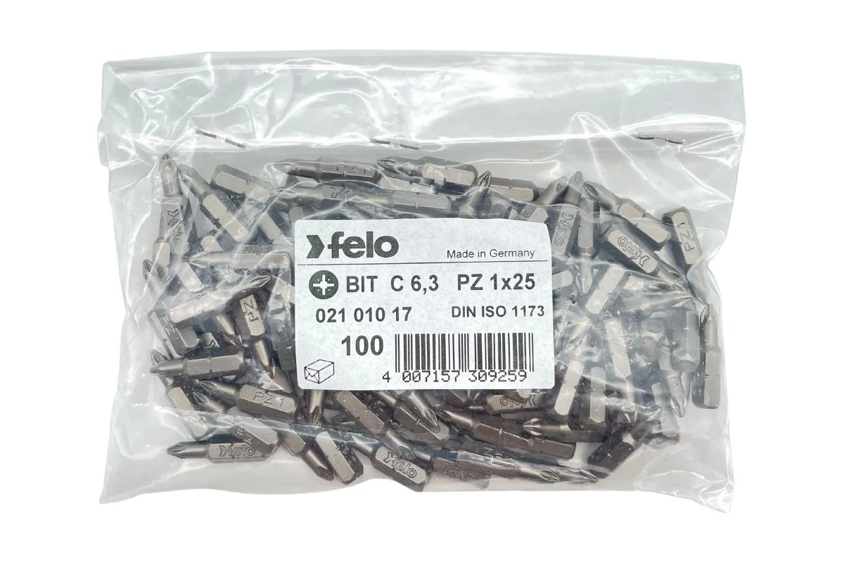 Бита крестовая серия Industrial PZ1, 25 мм, 100 шт. Felo 02101017 — детальное фото