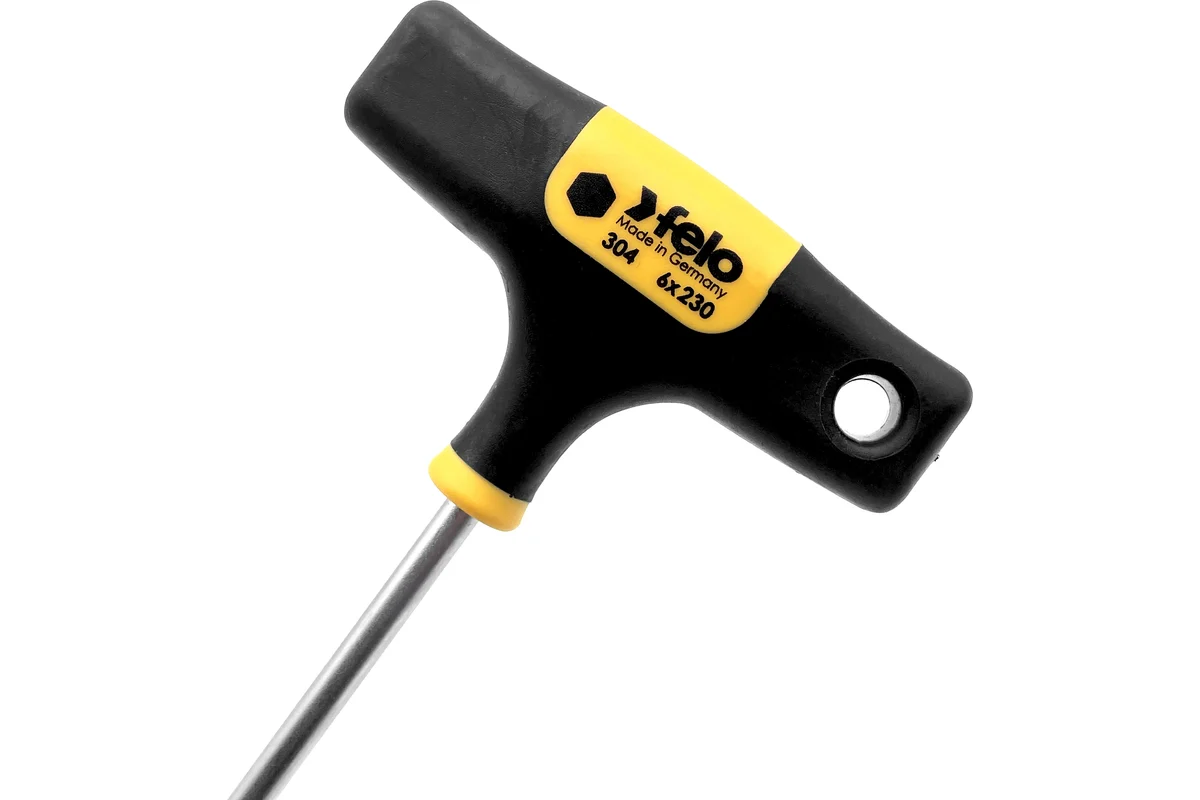 Т-образный ключ 6 мм, стержень 230 мм Felo 30406860 — детальное фото