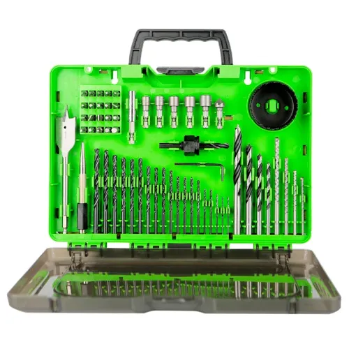 Набор сверл, бит и коронок в кейсе Greenworks 2944507 (60 шт.) — детальное фото
