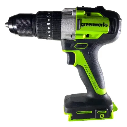 Дрель-шуруповерт ударная аккумуляторная Greenworks 24V GD24DD60 (60 Нм) 3704107CUA, бесщёточная, с АКБ на 2 А*ч и ЗУ