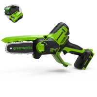 Цепная мини-пила Greenworks 24V G24MCS10 (10 см) аккумуляторная в Южно-Сахалинске