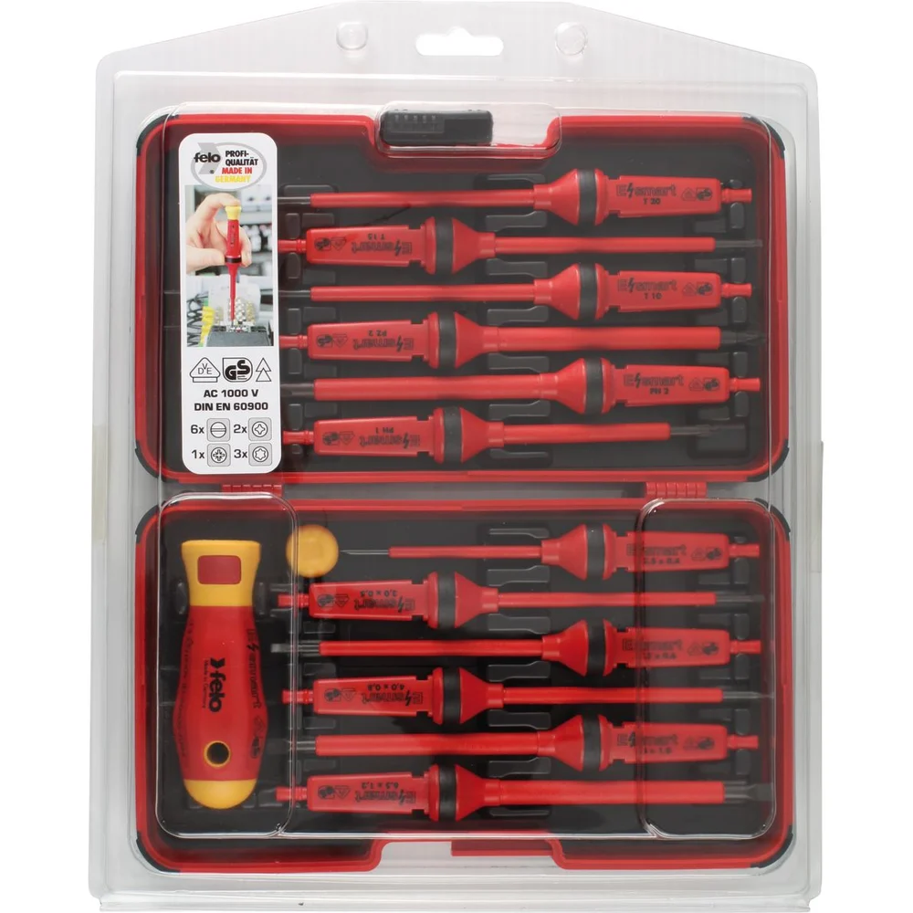 Набор стержней диэлектрических SL/PH/PZ/Tx и рукоятка E-SMART в блистере, 14 шт Felo 06391301 — детальное фото