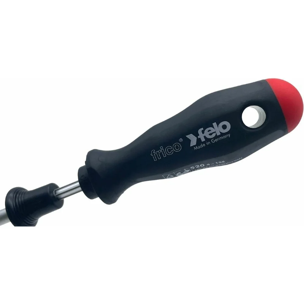 Плоская отвертка Felo шлицевая, SL 4,0х0,8, с захватом для крепежа 52004510 — детальное фото