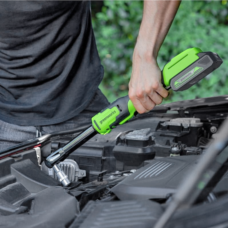 Гайковерт-трещотка удлиненная Greenworks GD24RWX 24V 3804207 (1/2") бесщеточная аккумуляторная