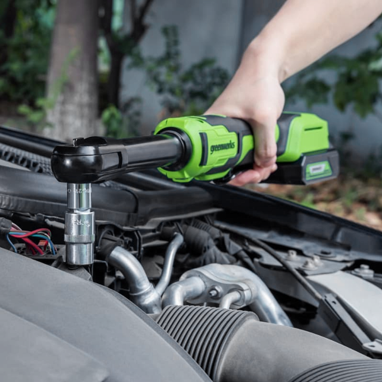 Гайковерт-трещотка удлиненная Greenworks GD24RWX 24V 3804207 (1/2") бесщеточная аккумуляторная